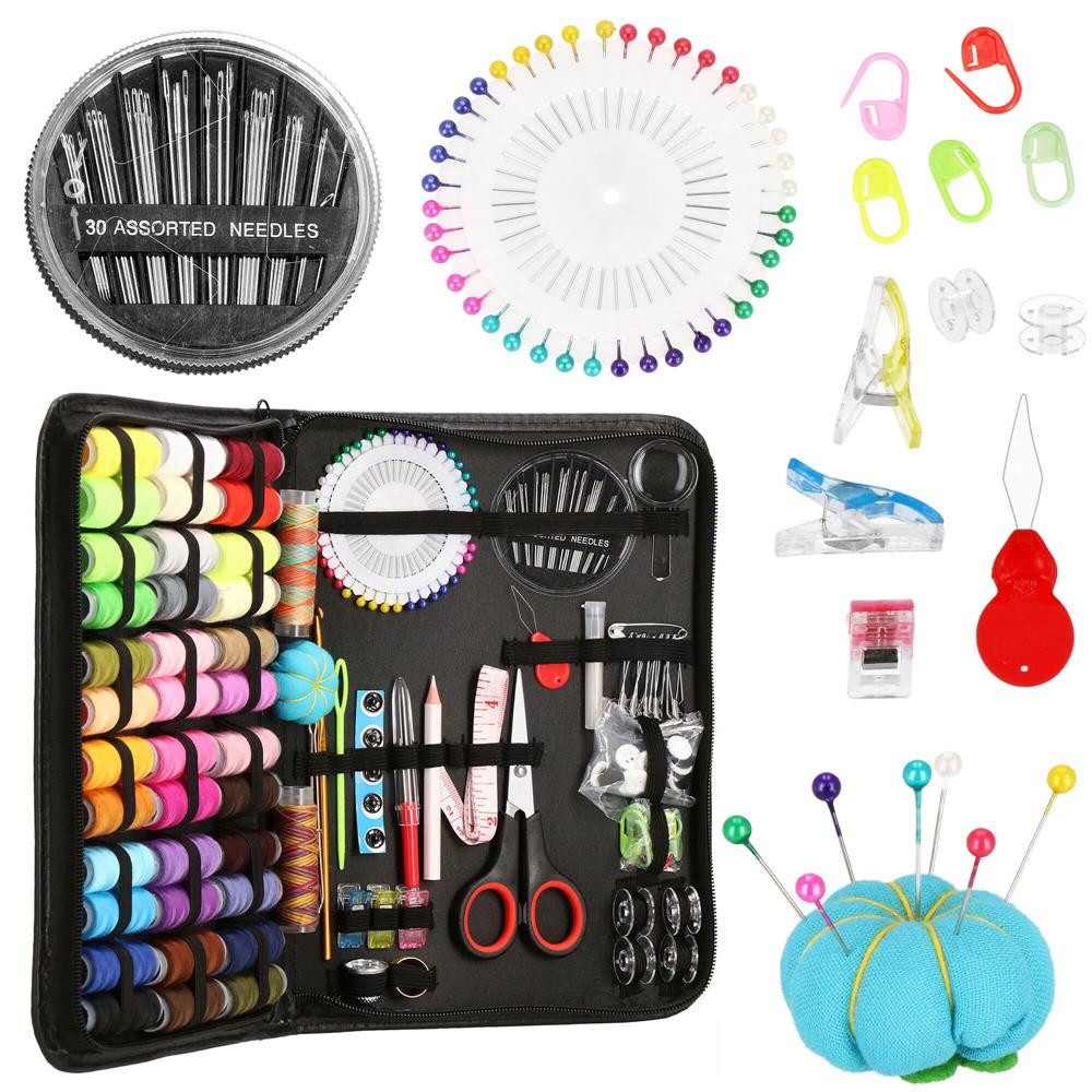 Set articole de cusut cu geanta de depozitare, 183 piese