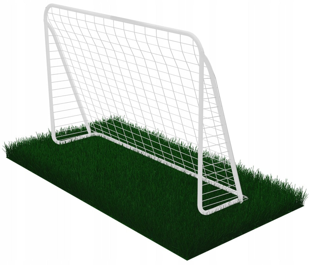 Poarta de fotbal din otel, 170x240cm, profil 32mm, tinta antrenament, albastru