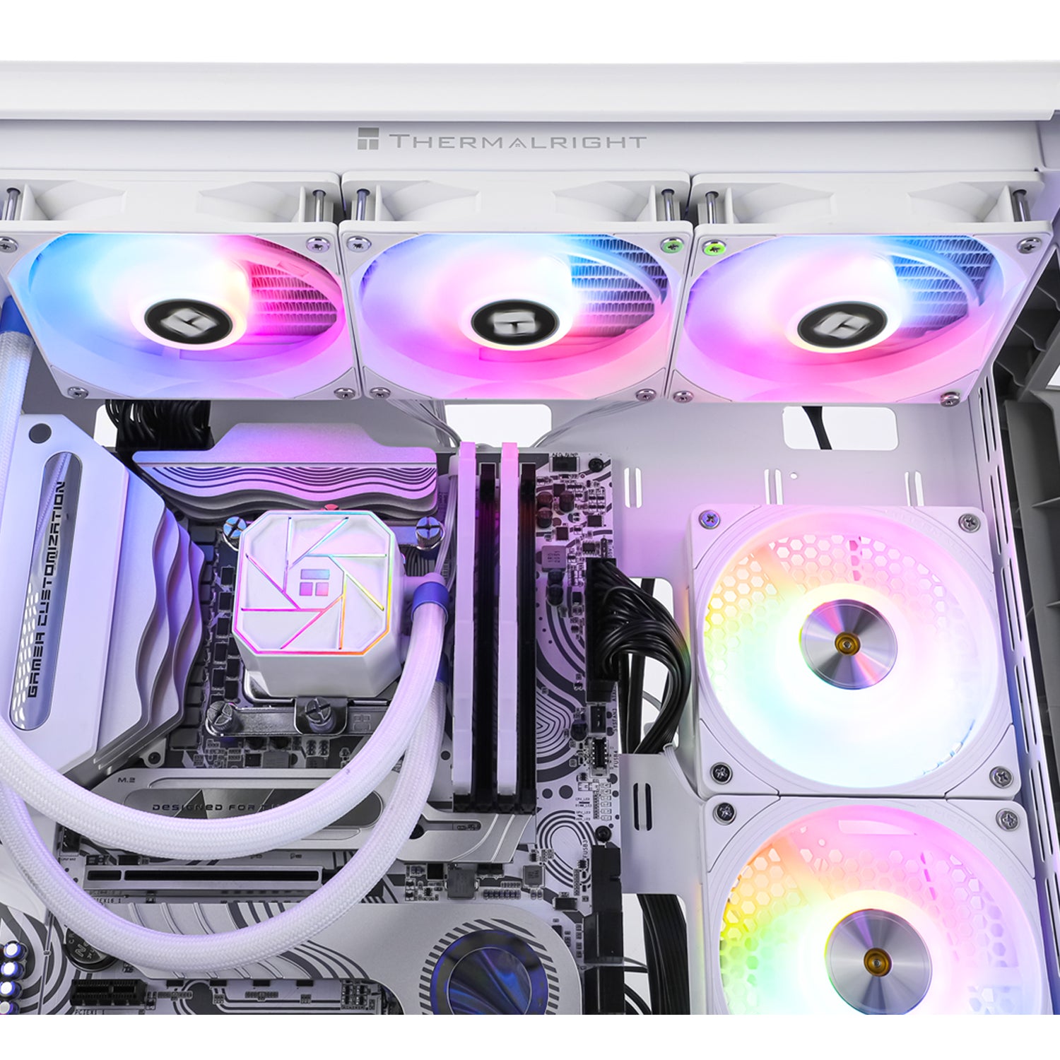COOLER Thermalright "Aqua Elite 360 White Argb V3", skt. LGA1851, LGA 1700, AM4, AM5, racire cu lichid, 3 x 120mm, 1500 RPM, ARGB adresabil, alb "Aqua Elite 360 White Argb V3"