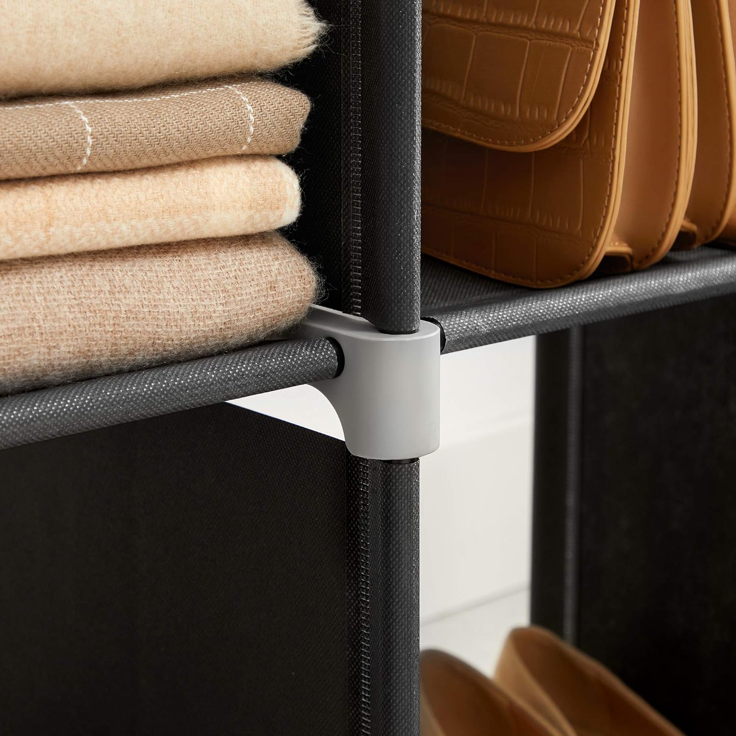 SONGMICS Organizator modular textil, multifunctional, pentru depozitare, negru - 5