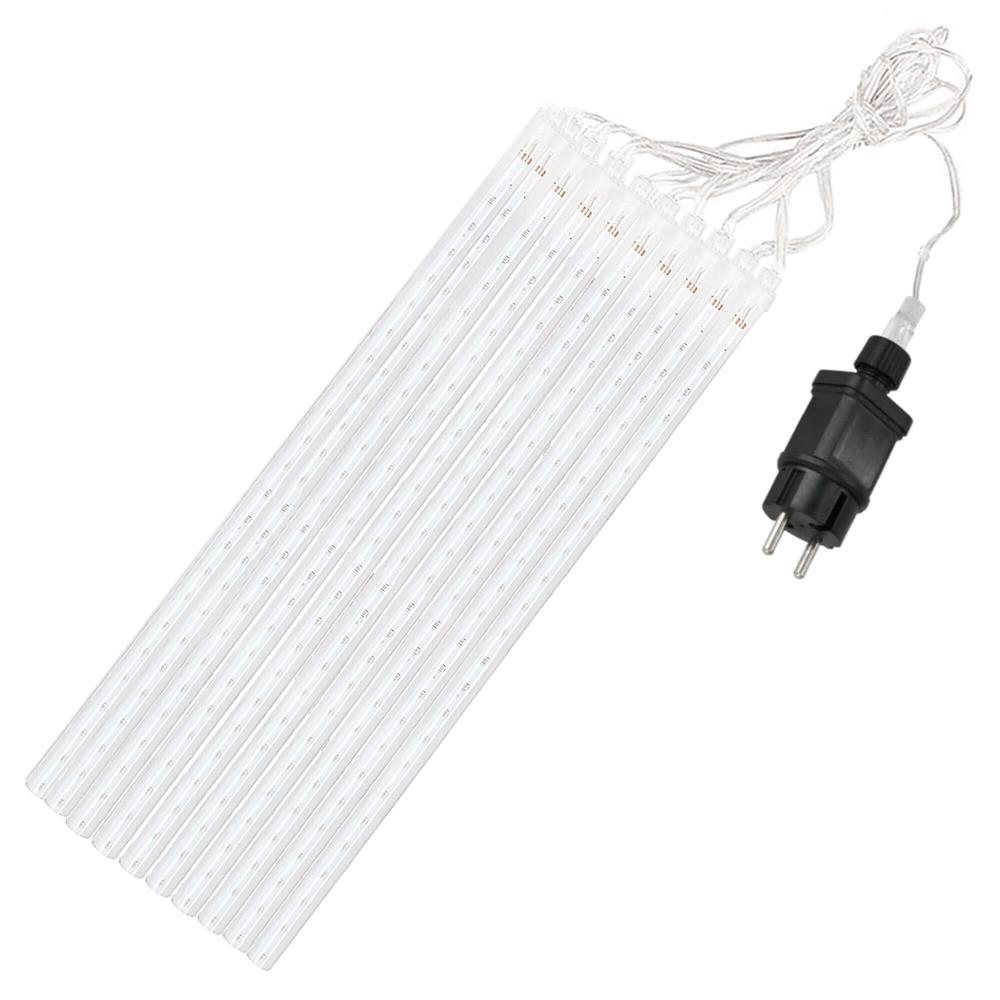 Instalatie de Craciun, 10 tuburi, 50cm, 480 LED, ploaie de meteoriti, albastru