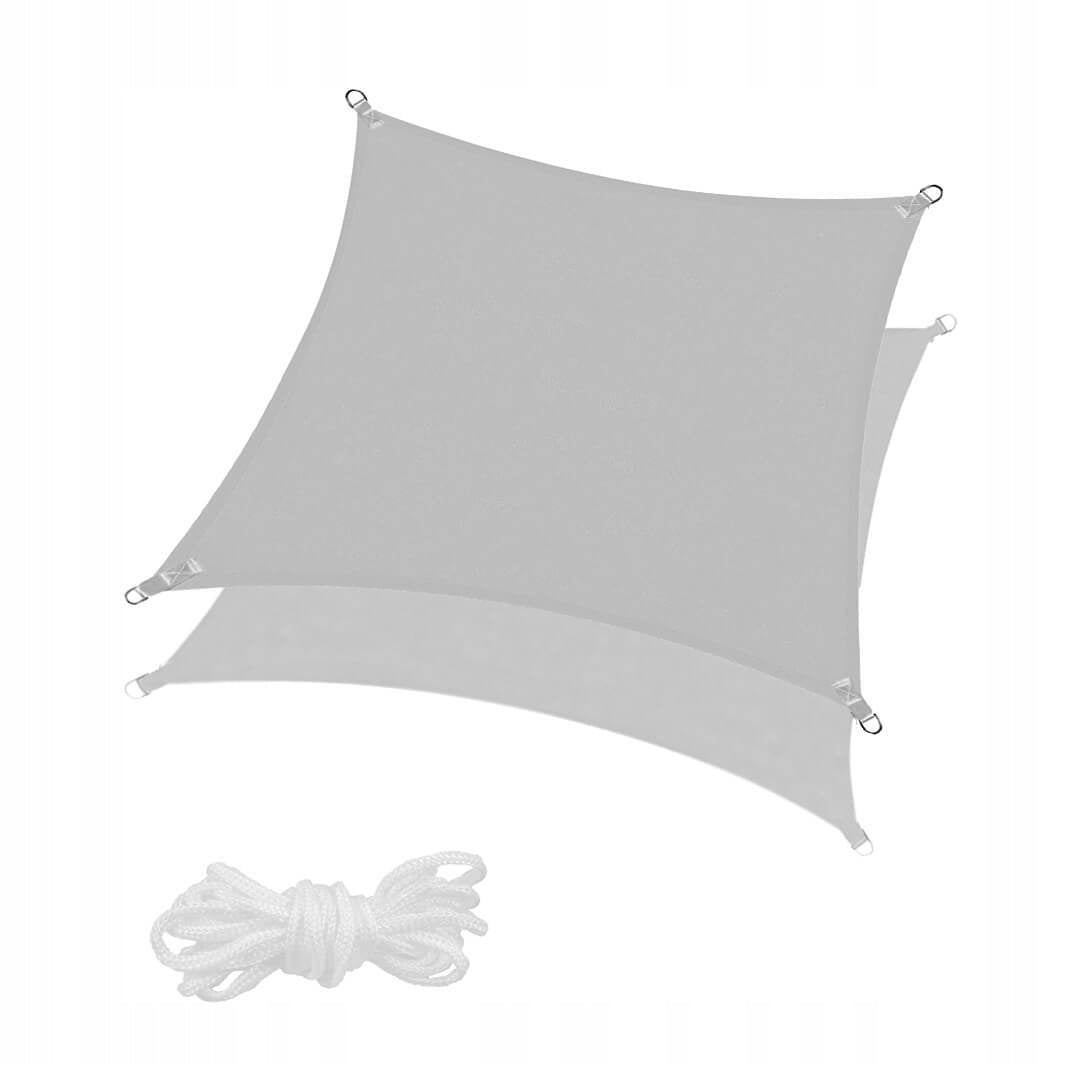 Copertina prelata de soare Sersimo SN145, patrata, impermeabila cu protectie UV, 3x3m, gri
