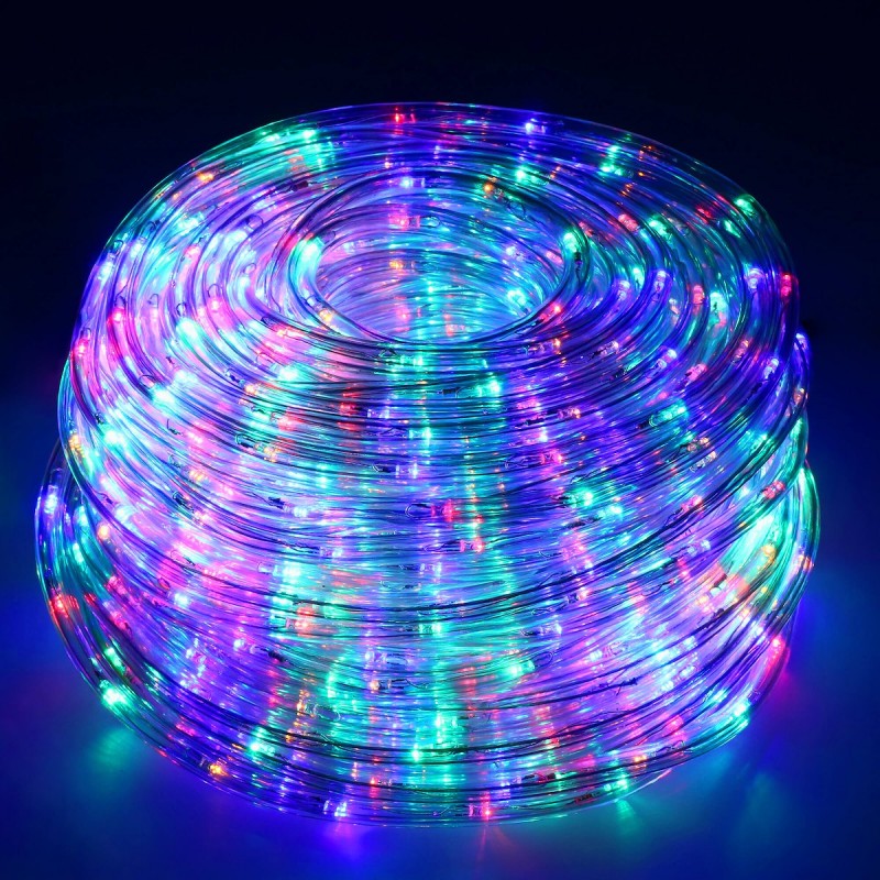Instalatie tub furtun luminos pentru Craciun, 480 LED-uri, 20m, multicolor
