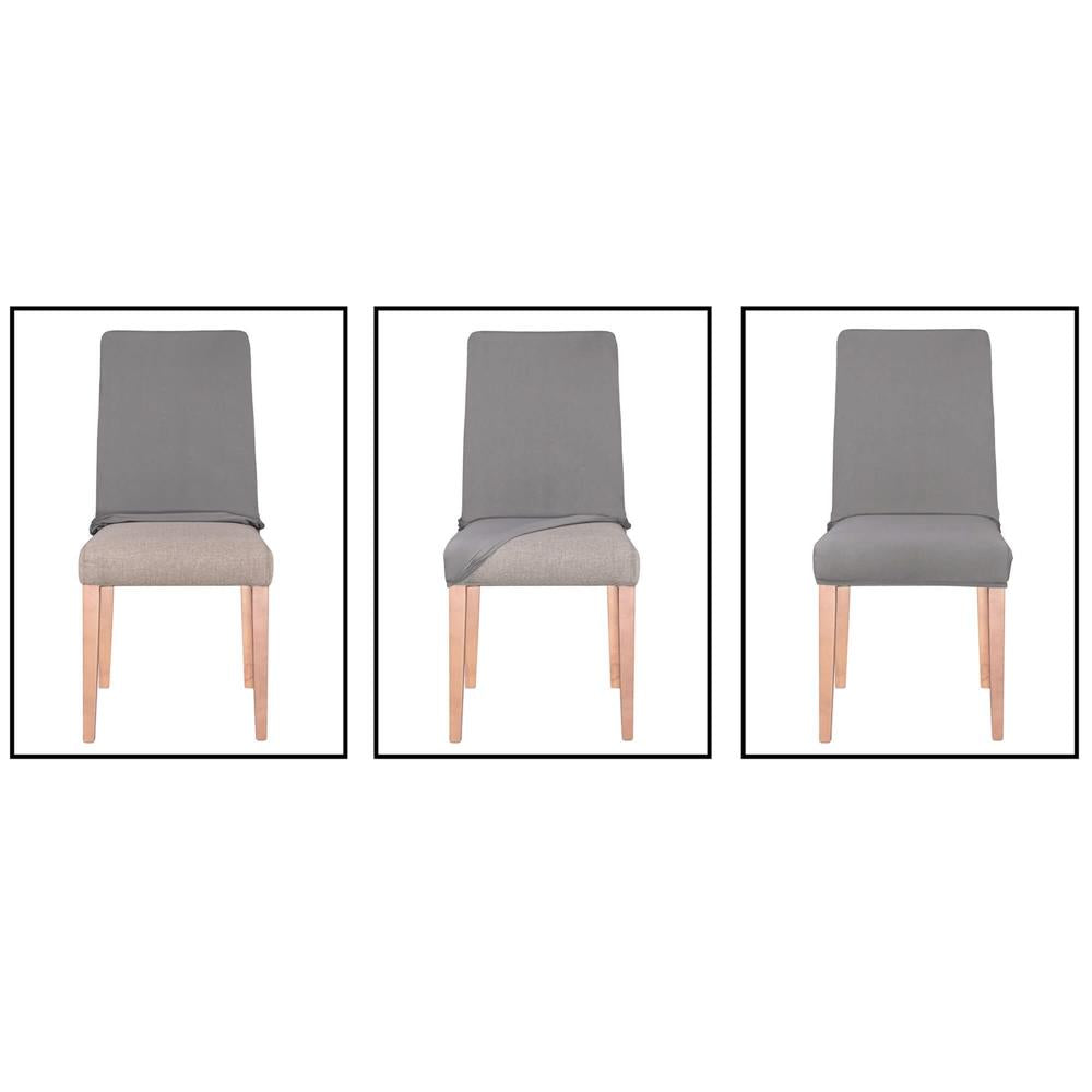 Husa pentru scaun, marime universala, poliester si spandex, albastru deschis