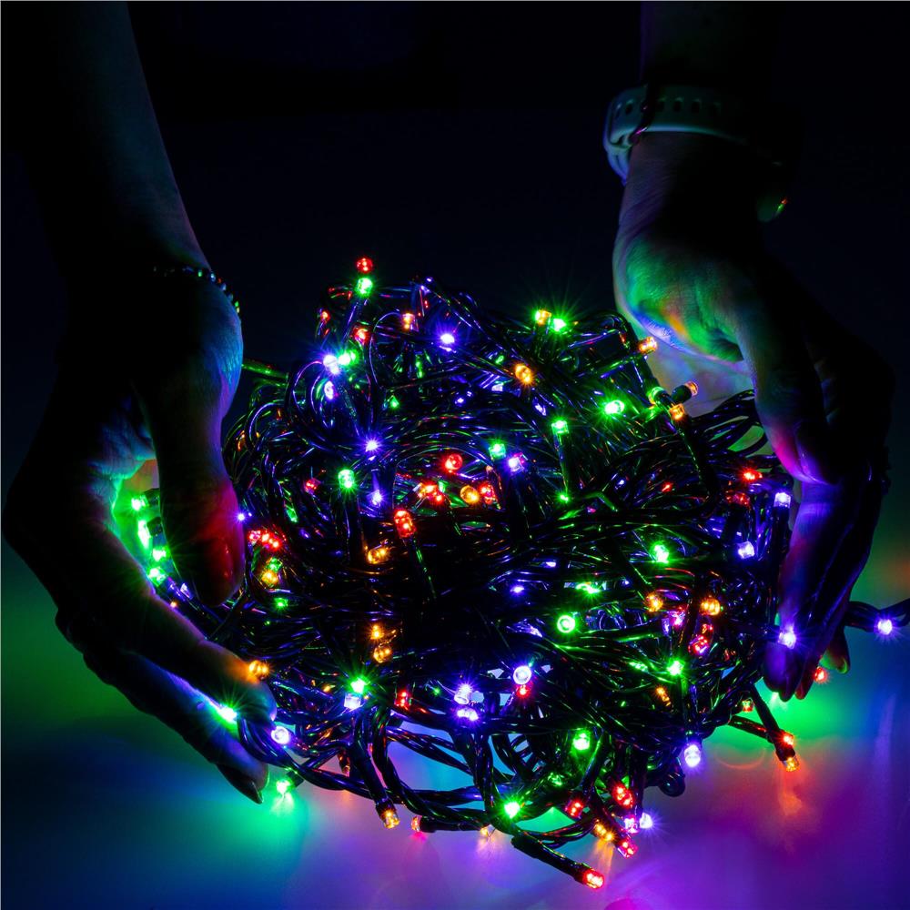 Instalatie lumini pentru bradul de Craciun, 31,5 metri, 500 LED-uri, multicolor