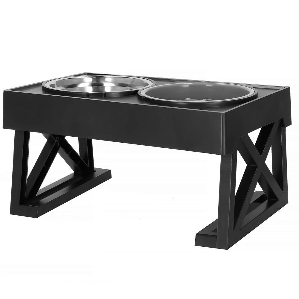 Set 2 boluri cu stand, pentru catei, inaltime si unghi reglabile, 2 x 21 cm - 6
