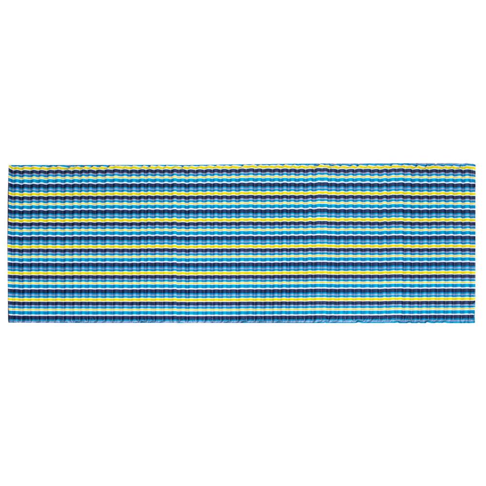 Saltea pentru plaja pliabila, din spuma, ultra-usoara, cu maner de transport, 60x180cm, albastru galben