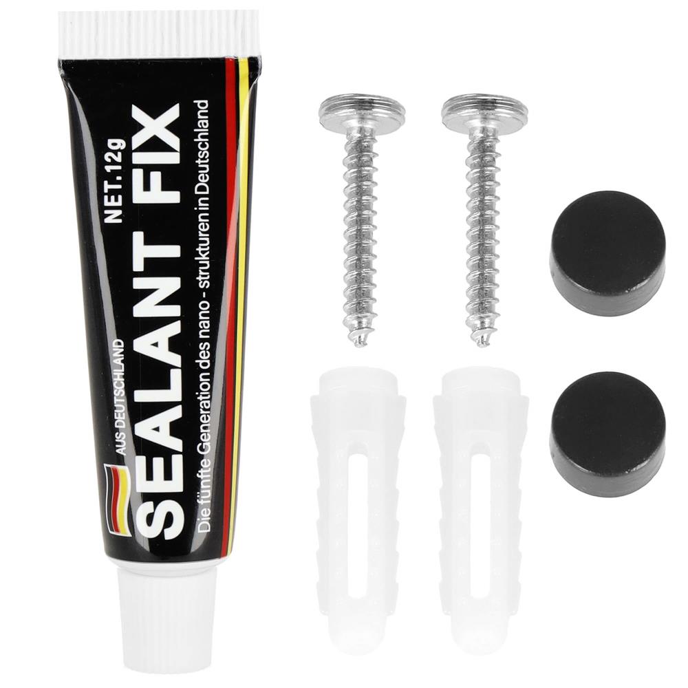 Cuier de baie pentru prosoape cu 2 sisteme instalare, aluminiu, 3 agatatori, 25x4cm, negru