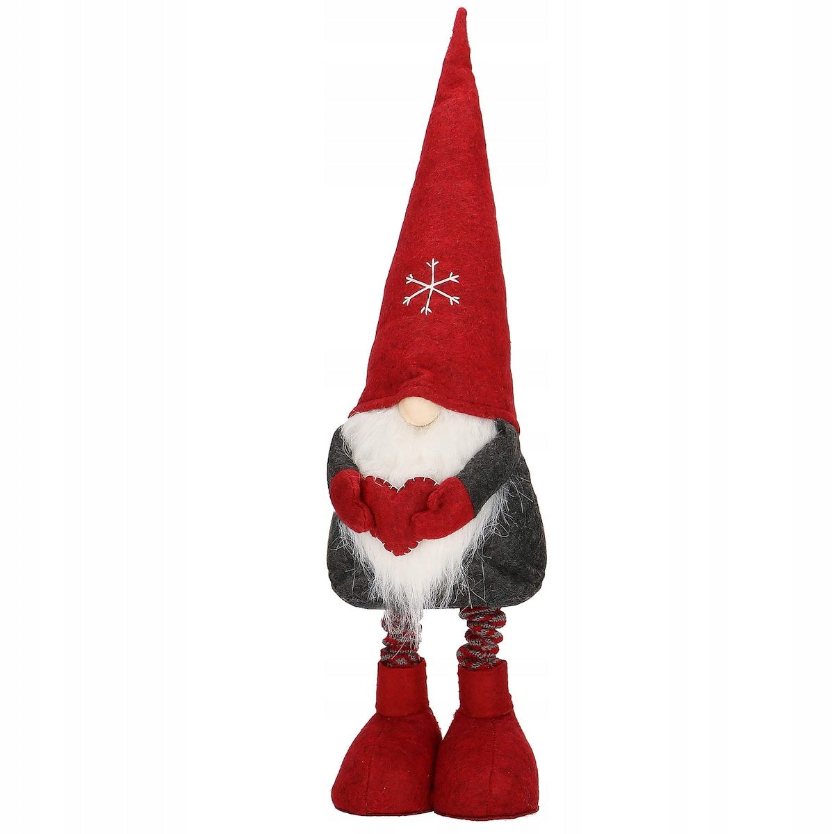 Figurina Craciun, Gnom, picioare telescopice, inaltime extensibila 50-70cm