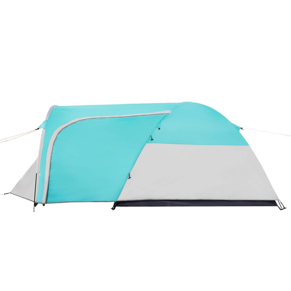 Cort plaja sau camping, impemeabil, cu terasa, 4 locuri, 175x310x130cm, gri albastru - 5