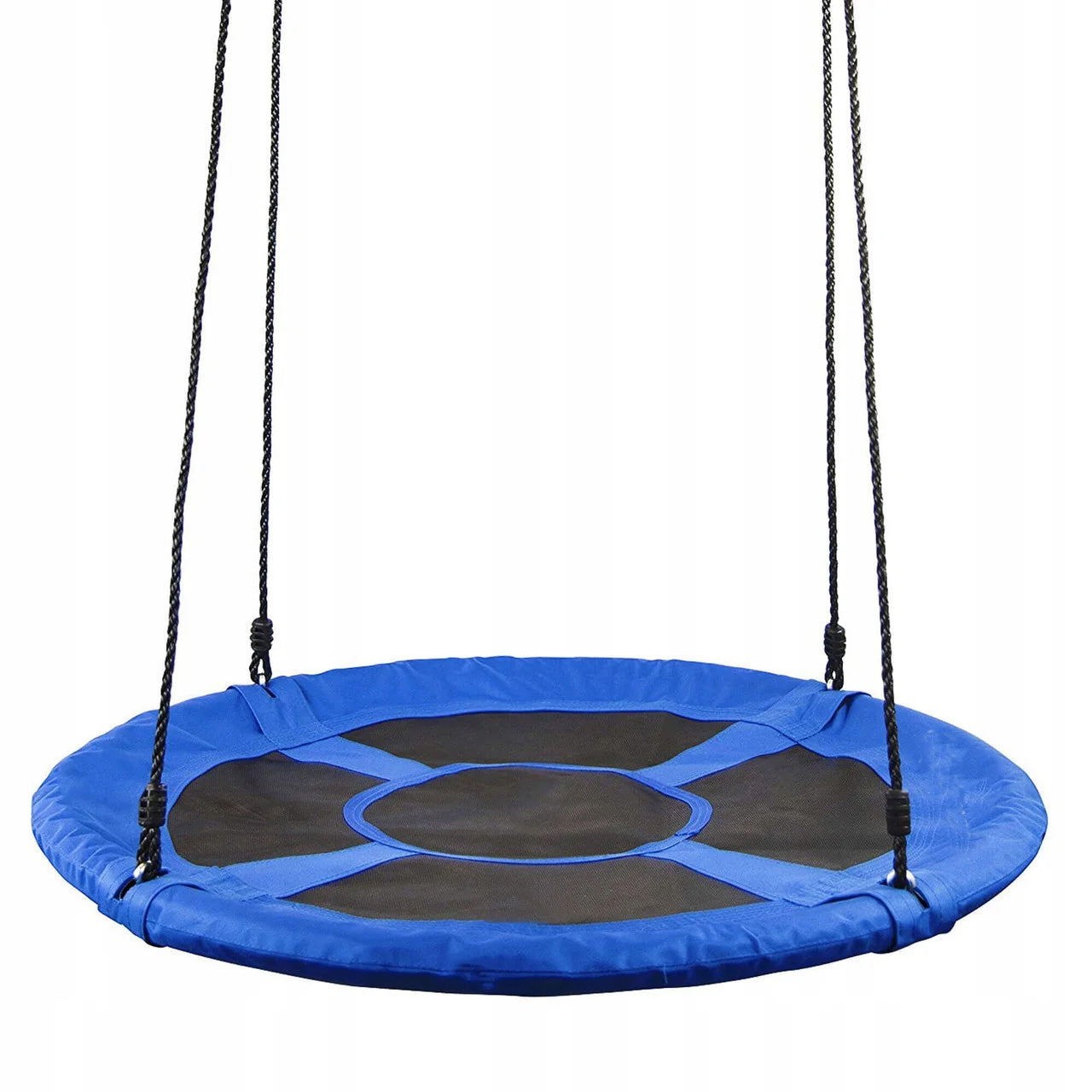 Leagan tip cuib Sersimo NS8, diametru 90cm, inaltime reglabila, pentru exterior, sarcina 150 kg, Albastru Negru