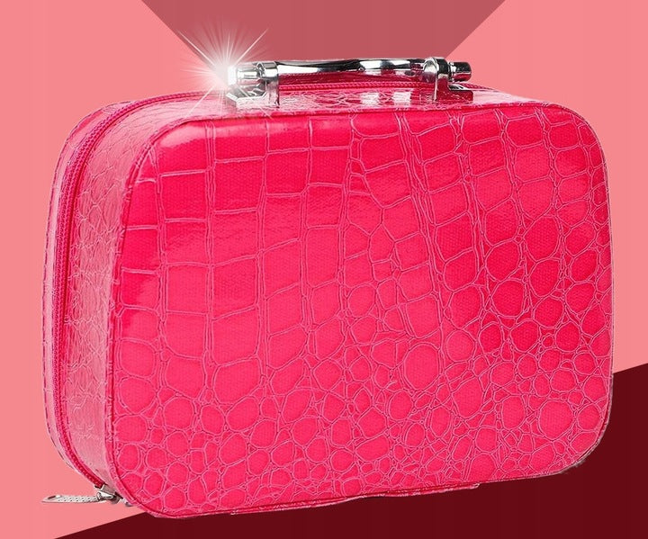 Trusa de machiaj pentru fetite, geanta cu 22 de accesorii cosmetice, fara lichide sau substante chimice, roz