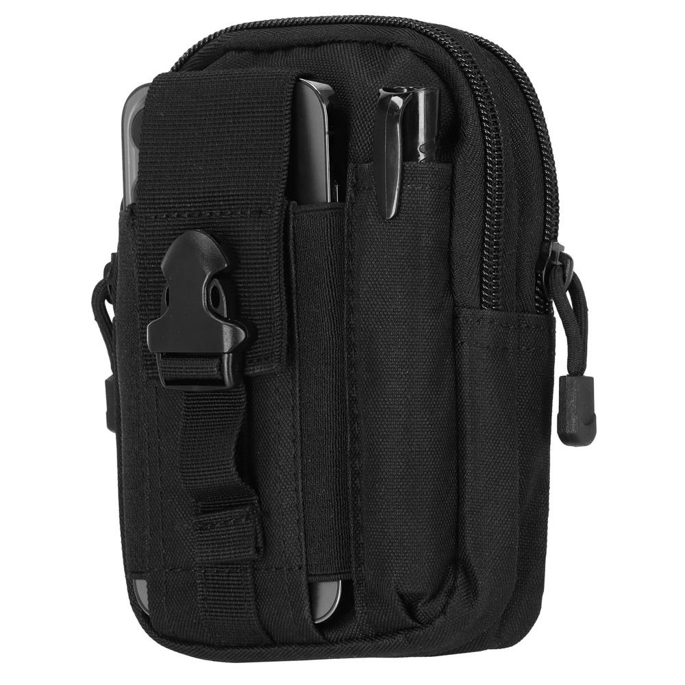 Borseta sport de brau, impermeabila, cu prindere la curea, 18x12x3.5cm, negru