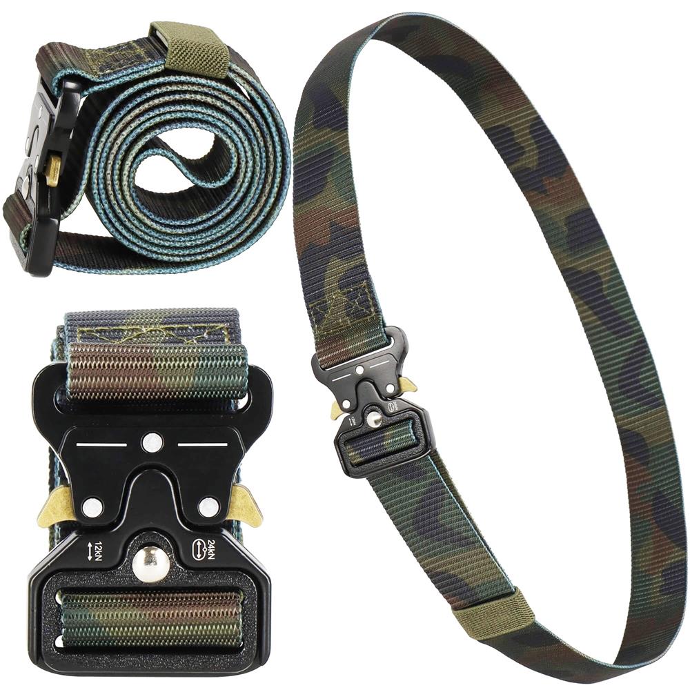 Curea centura Tactical Combat pentru barbati 3.7x125cm, rezistent, verde camuflaj