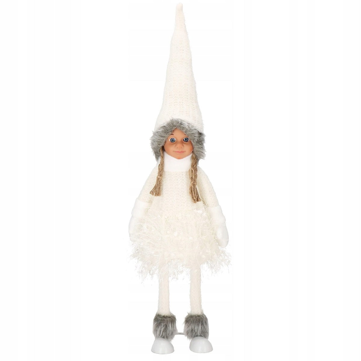 Figurina Craciun, Papusa cu impletituri, inaltime 56cm
