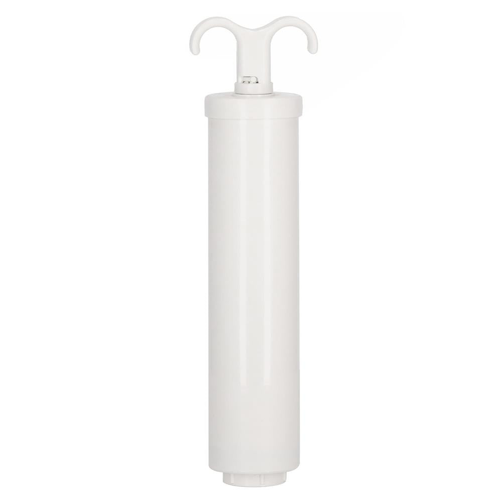 Pompa de vidat pentru saci de haine, din plastic, 38cm, alb