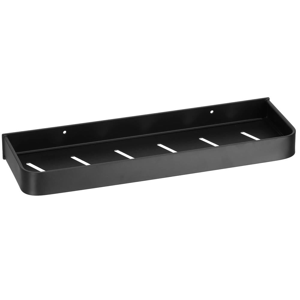 Raft de baie cu 2 sisteme instalare pe perete, aluminiu, 40x12x4cm, negru