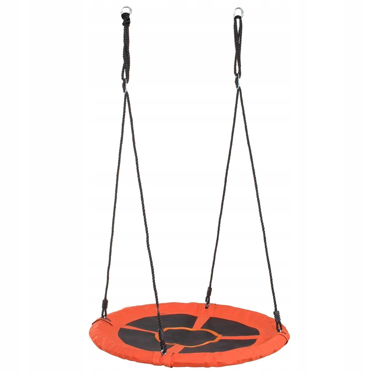 Leagan tip cuib Sersimo NS9, diametru 90cm, inaltime reglabila, pentru exterior, sarcina 150 kg, Portocaliu Negru