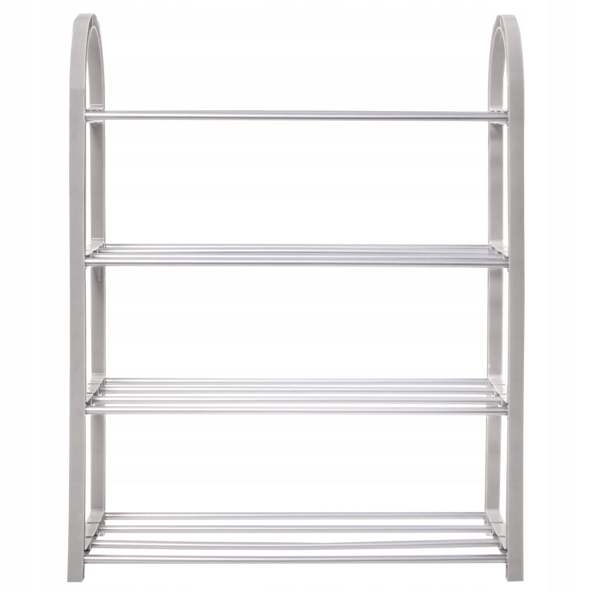 Pantofar PVC si metal, Sersimo cu 4 rafturi, 64x50cm, argintiu