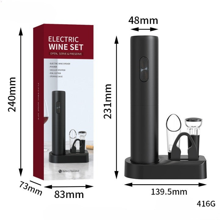Set Tirbuson Electric din 5 piese, Deschizator Electric, cu Baterii, Multifunctional, 23x14cm, Negru