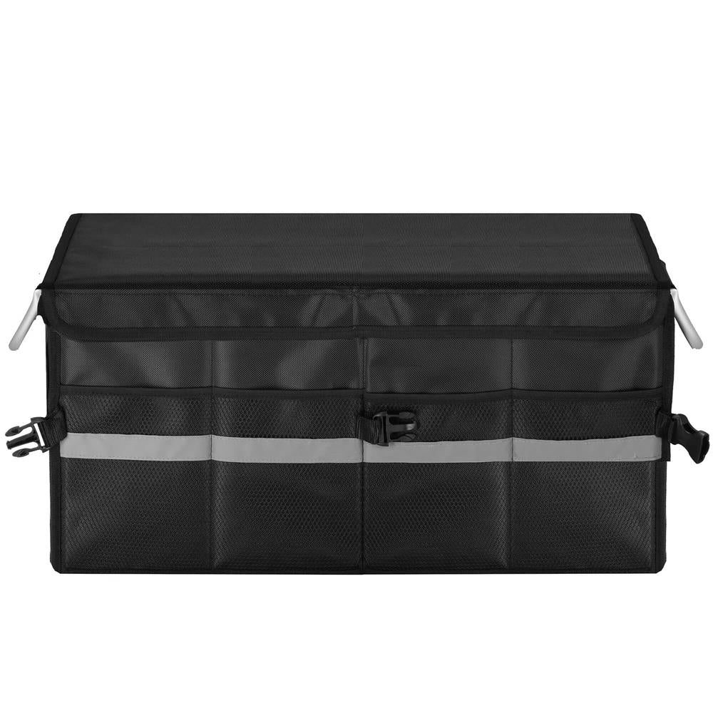 Organizator pentru portbagaj tip lada, cu buzunare laterale, pliabil, 30x58x33cm, negru