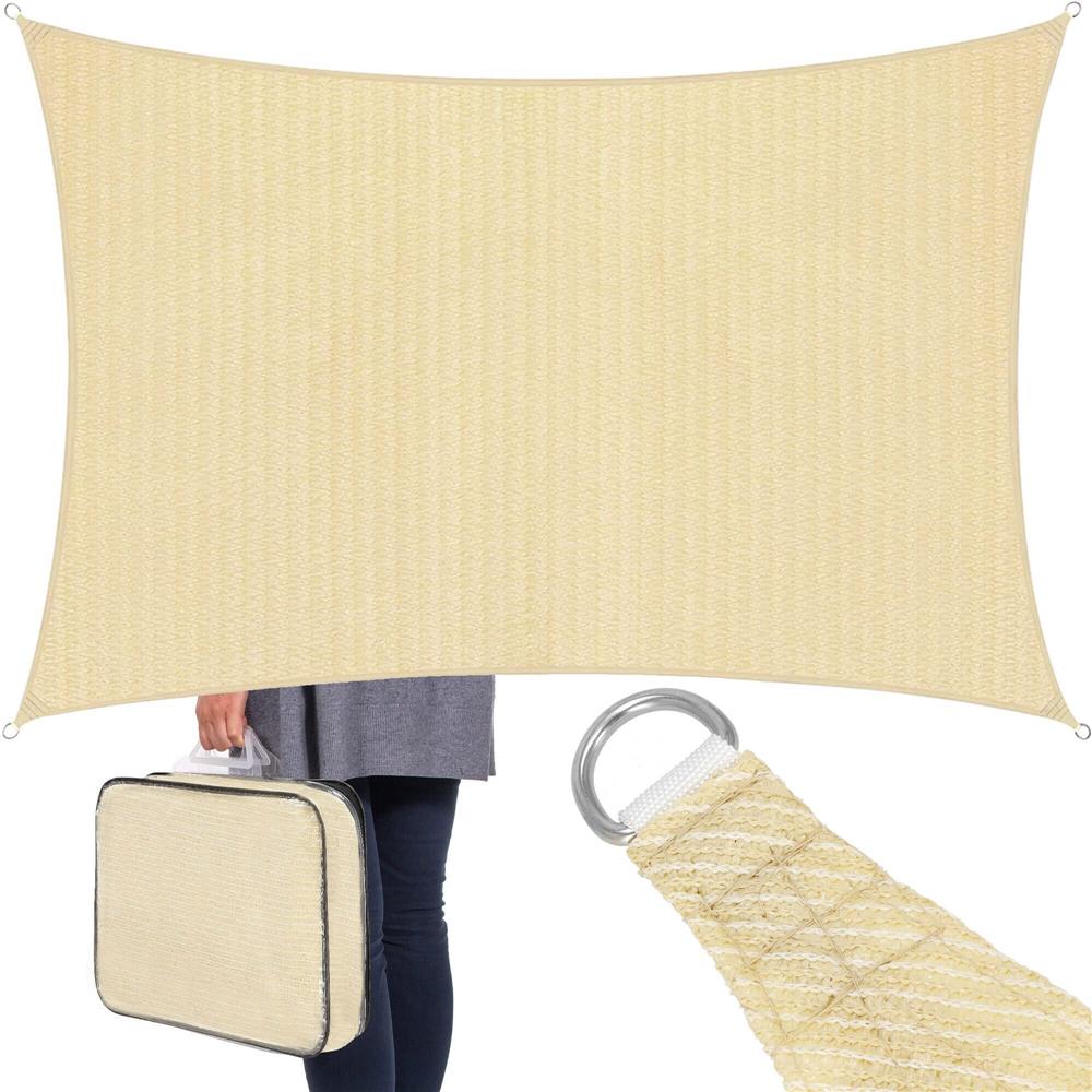 Copertina prelata de soare, dreptunghiulara, impermeabila cu protectie UV, 4x3m, bej