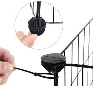 SONGMICS Tarc metalic pentru rozatoare sau alte animale mici, instalare modulara, 143x73x46cm, negru