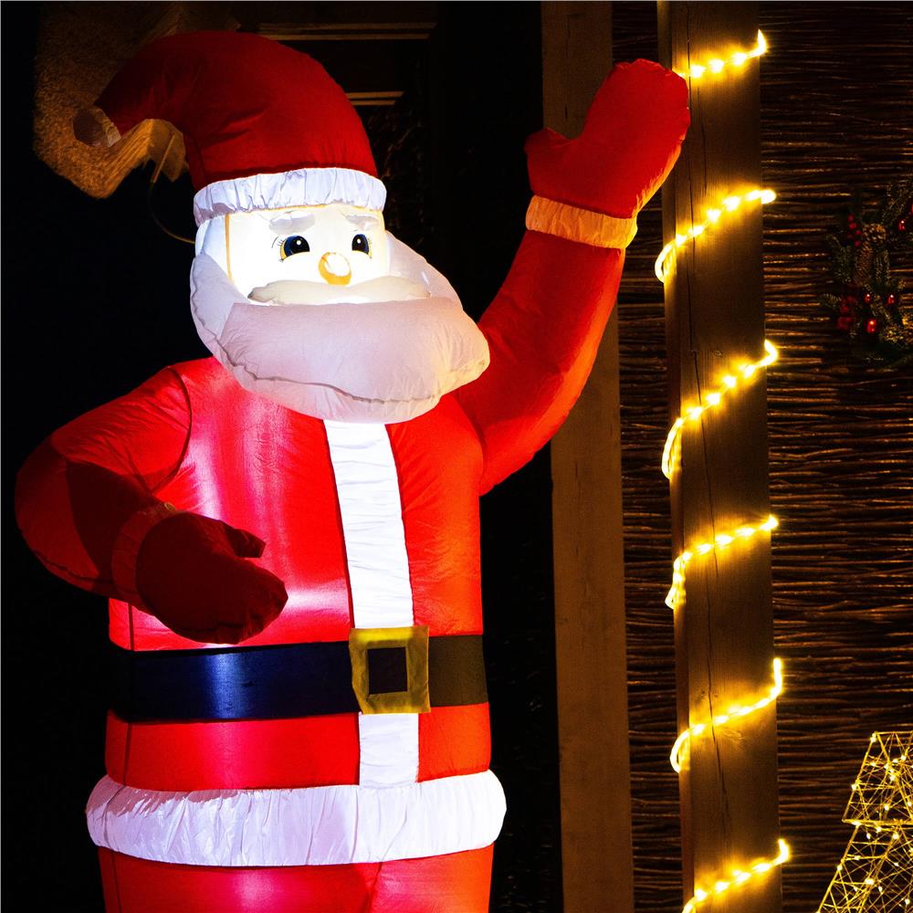 Figurina Mos Craciun, gonflabila, cu iluminare LED, umflare automata, 180cm - 3