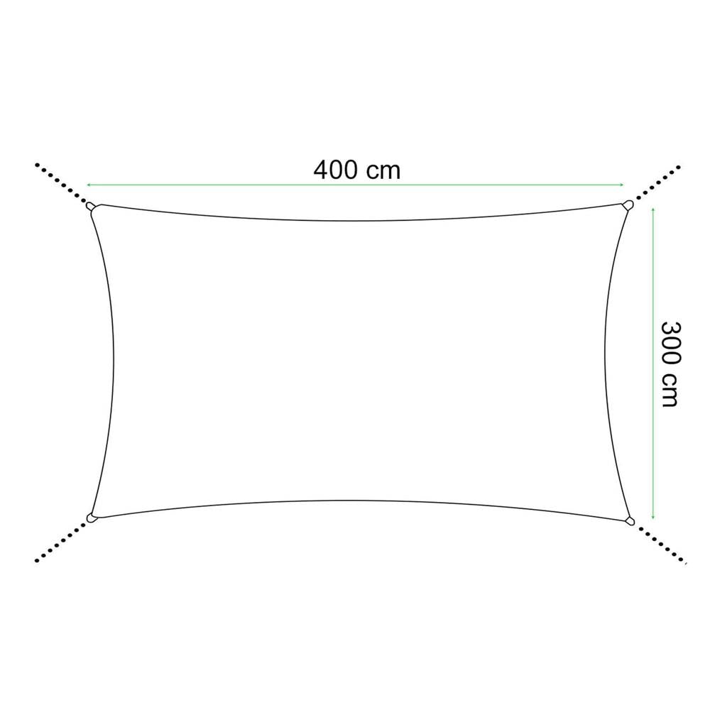 Copertina prelata de soare Sersimo SN152, dreptunghiulara, impermeabila cu protectie UV, 4x3m, gri inchis