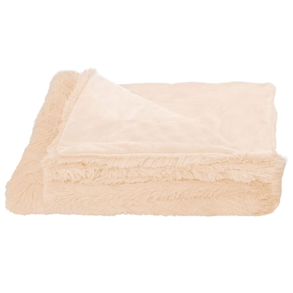 Patura pufoasa si calduroasa pentru 2 persoane, 200x220cm, bej
