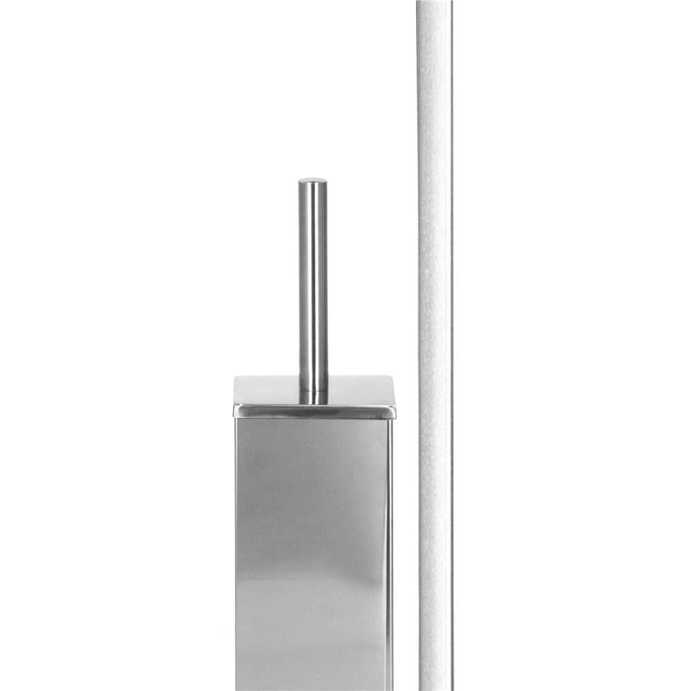 Stand cu perie WC si suport hartie igienica, inox, 75cm, argintiu