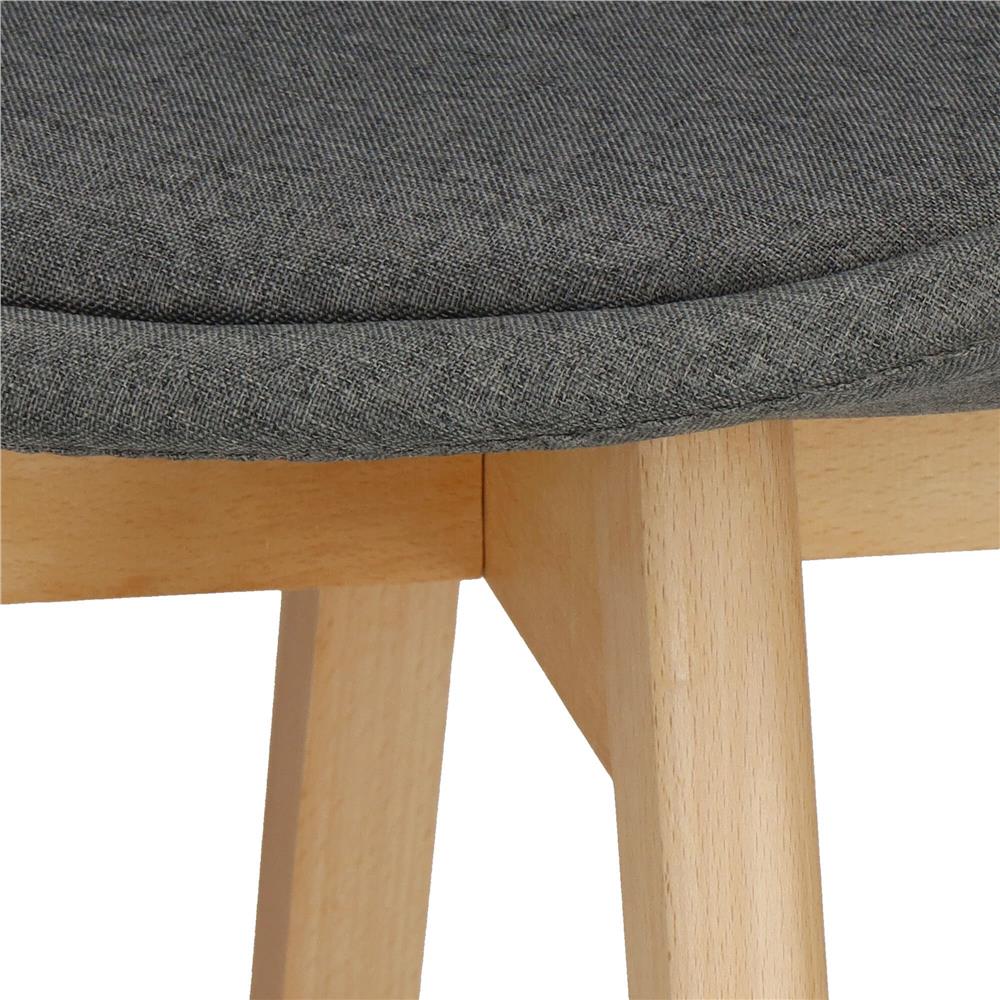 Set 4 scaune dining Verdhe pentru bucatarie tapitat cu material din in, 44x80cm, gri