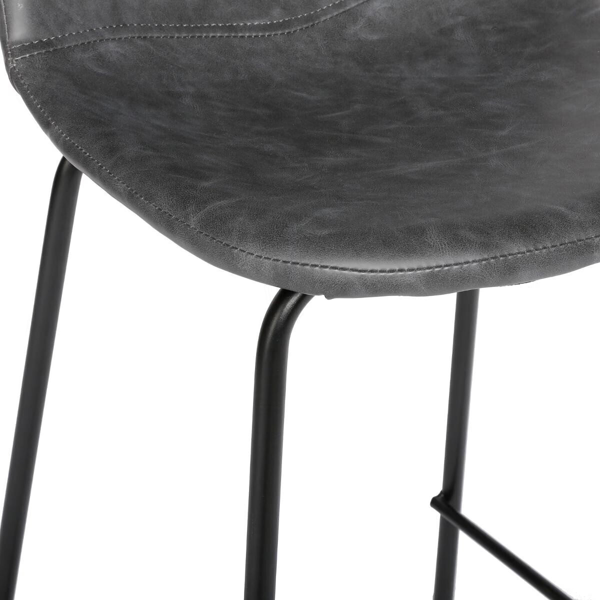 Scaun bar Atmosphera Vladi, cadru metal si lemn, 44x42x95 cm, gri