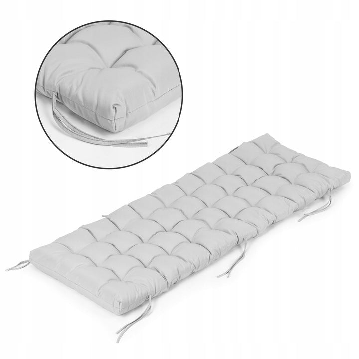 Sezlong pliabil 155x60x83 cm, 2 in 1 leagan extensibil, spatar reglabil, cadru metalic si perna impermeabila, gri