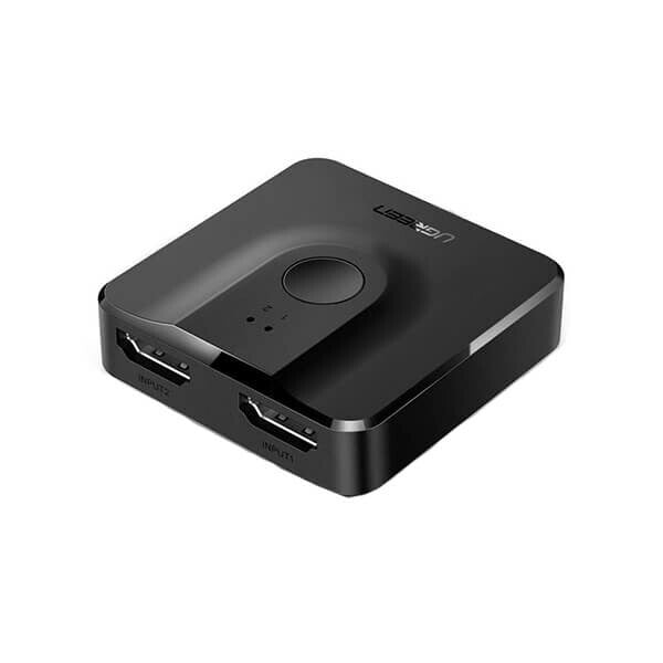 SWITCH video Ugreen, "CM217" 4K la 60Hz bi-directional, 2 x HDMI switch and HDMI splitter , negru, "50966" - 6957303859665
