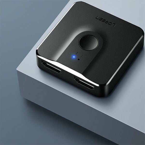 SWITCH video Ugreen, "CM217" 4K la 60Hz bi-directional, 2 x HDMI switch and HDMI splitter , negru, "50966" - 6957303859665