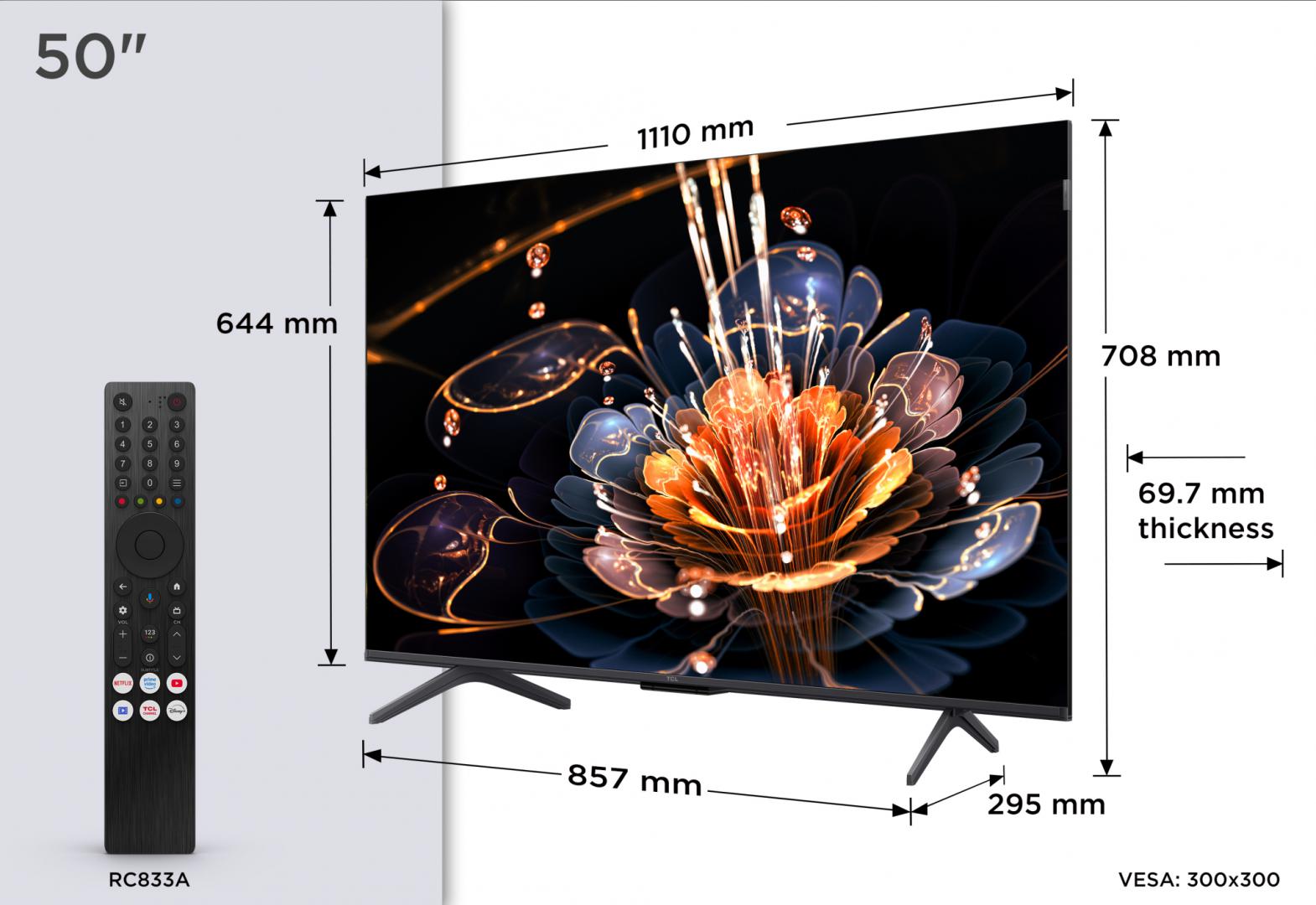 Mini LED TV 4K 50(126 cm) TCL 50C61KS "50C61KS"