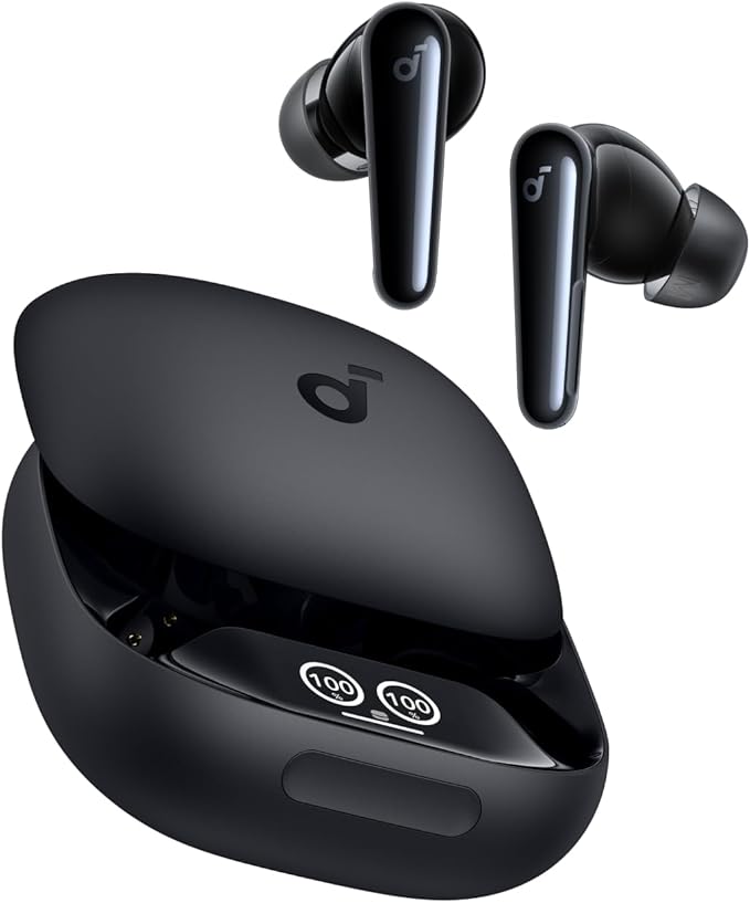 Casti TWS Anker "Soundcore Liberty 4 Pro", tip butoni, utilizare multimedia, Bluetooth 5.3, 6 x mic, durata baterie pana la 40 ore, IPX5, ANC, negru, "A3954G11" - 0194644294250