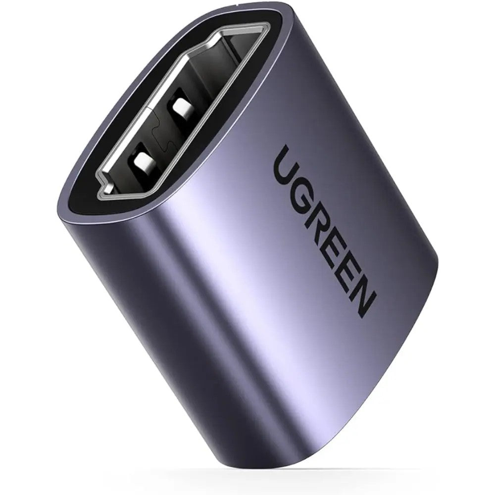 ADAPTOR video Ugreen, "HD159" cupla extender HDMI (M) la HDMI (M), rezolutie maxima 8K UHD la 60 Hz, conectori auriti, aluminiu, gri "90592" - 6957303895922