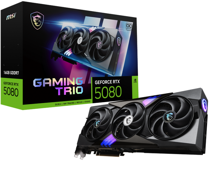 Placa video MSI GeForce RTX 5080 GAMING TRIO OC, 16GB GDDR7, PCI Express 5.0, 256bit