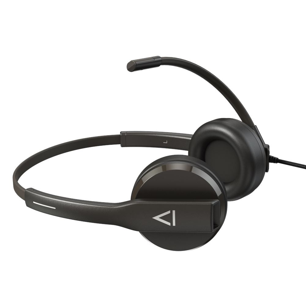 CREATIVE HS-230 Office Headset w/Noise-cancelling Mic, 3.5 mm AUX, USB Adapter "51EF1110AA000" (timbru verde 0.8 lei)