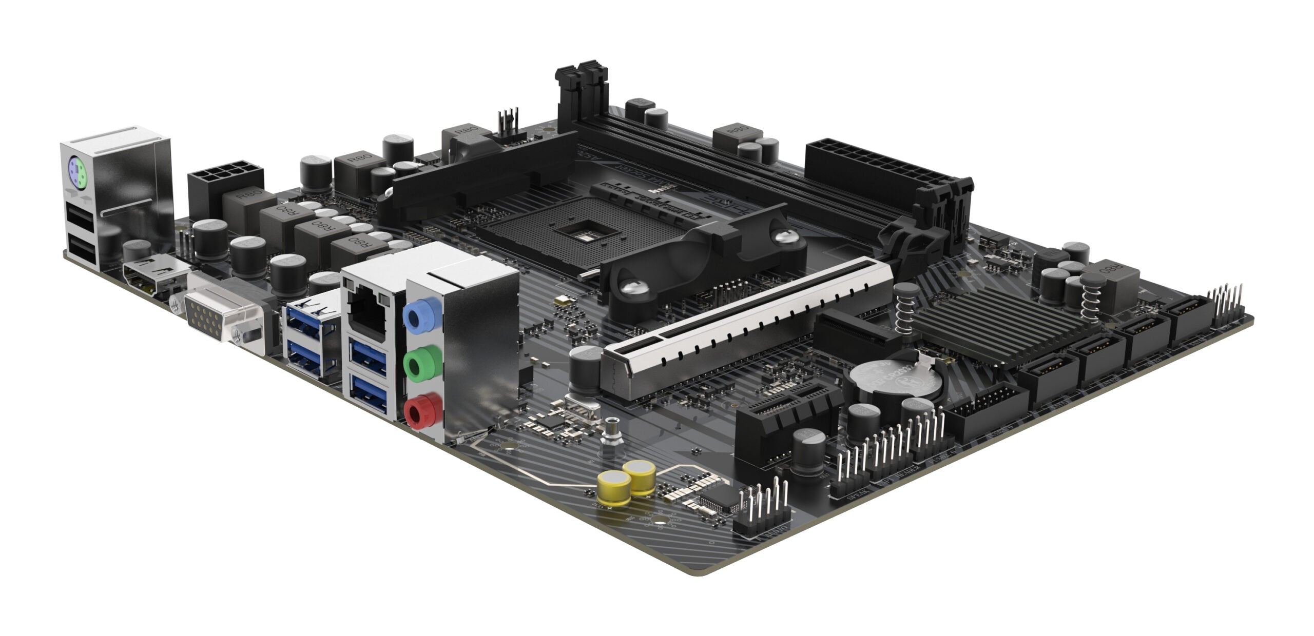 Placa de baza Sapphire "A520M-E", skt. AM4, chipset AMD A520, mATX, 2 x DDR4 max. 64 GB, USB 3.2 gen 1 -A x 2, USB 2.0 x 1, 4 x SATA, 1 x M.2, PCIe 3.0, HDMI, VGA, "52119-04-40G"