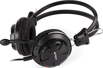 CASTI A4tech, "ComfortFIt", cu fir, standard, utilizare multimedia, microfon pe brat, conectare prin Jack 3.5 mm x 2, negru, "HS-28-1", (timbru verde 0.8 lei)