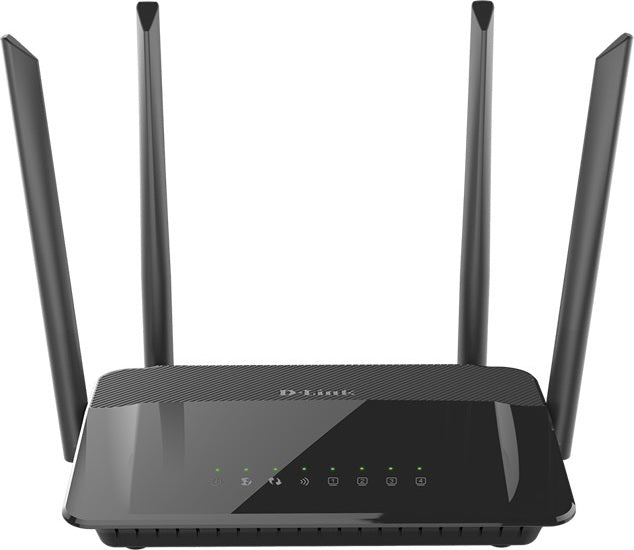 ROUTER D-Link wireless 1200Mbps, 4 porturi Gigabit, 4 antene externe, Dual Band AC1200 (867/300Mbps), 