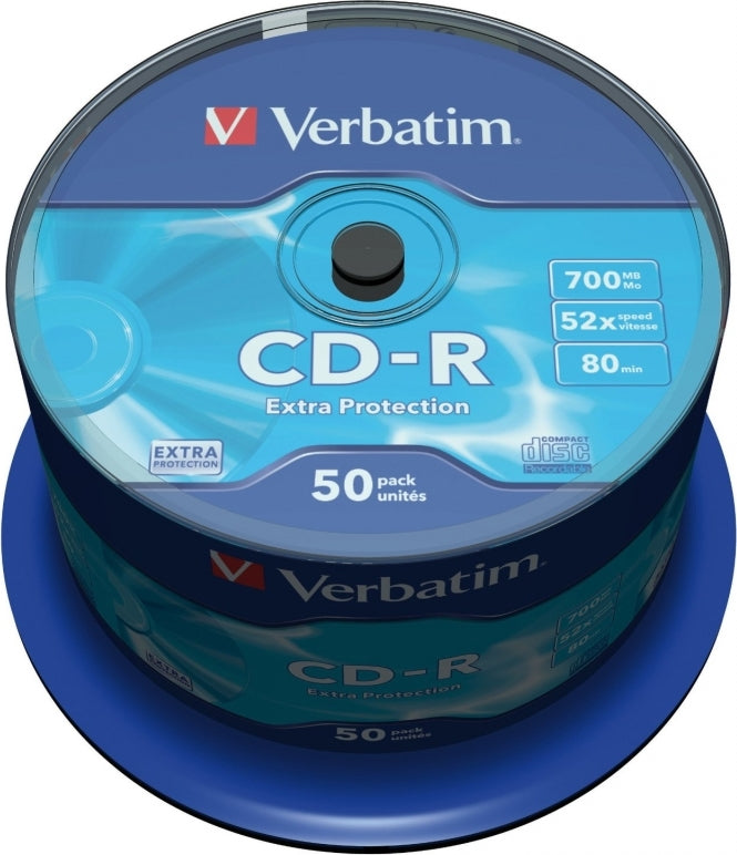 CD-R VERBATIM 700MB, 80min, viteza 52x, 50 buc, spindle, "43351"