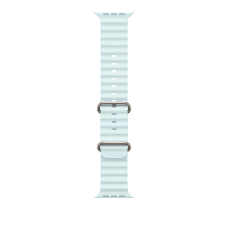 Aw Band 49MM Ocean Blue Nat Titanium (Curea pentru Apple Watch 49MM Ice Blue Ocean Band - Natural Titanium Finish)