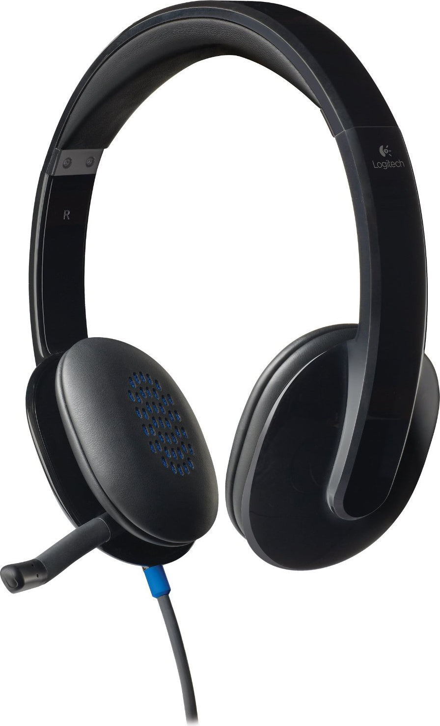 CASTI Logitech, "H540", cu fir, standard, utilizare multimedia, call center, microfon pe brat, conectare prin USB 2.0, negru, "981-000480", (timbru verde 0.8 lei)