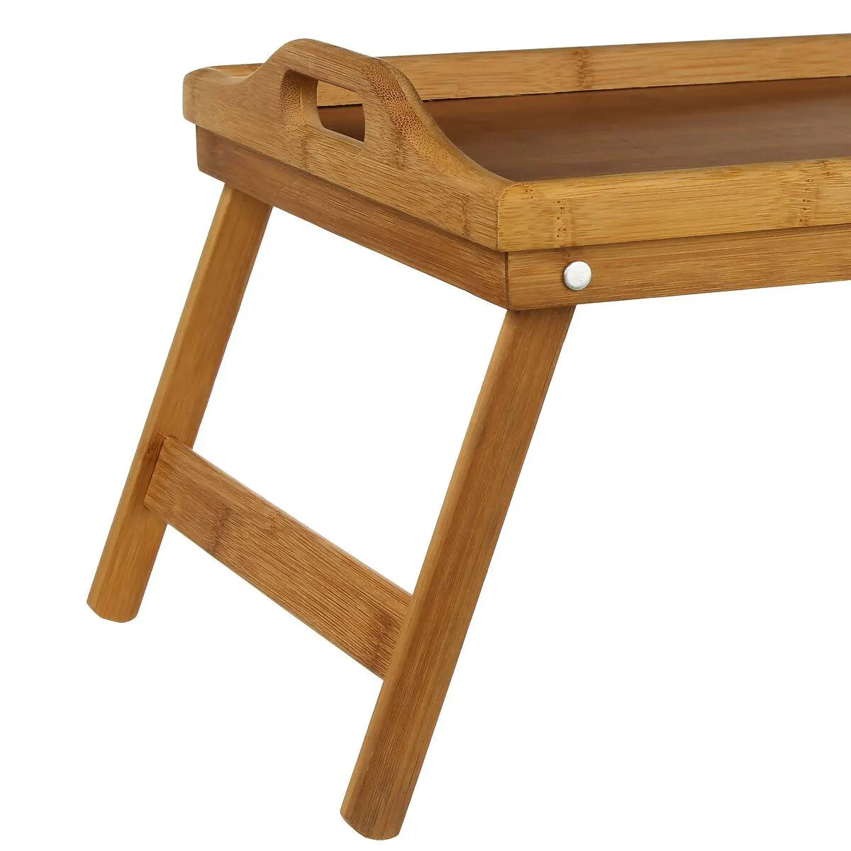 Tava mic dejun 5Five Bambou cu picioare pliabile, 50x30x22 cm, MDF si bambus, maro natur