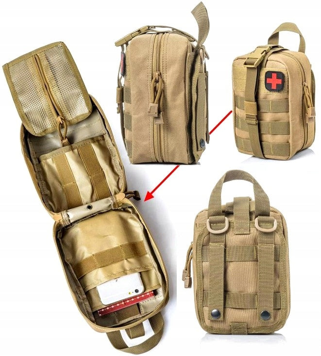 Borseta sport de brau, impermeabila, cu prindere la curea, 22x18x10cm, verde militar