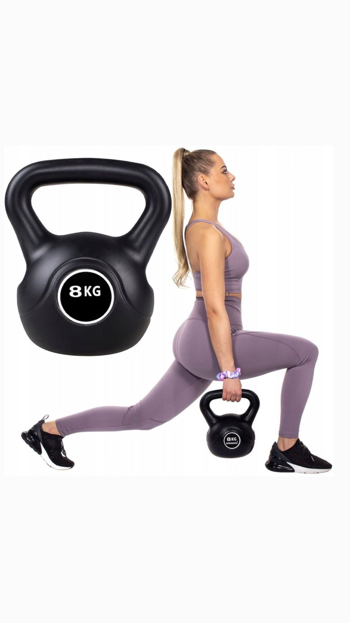 Gantera Kettlebell 8kg Neagra